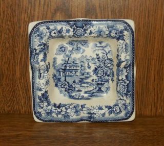 Tonquin Royal Staffordshire " Clarice Cliff " Blue Ashtray Vintage