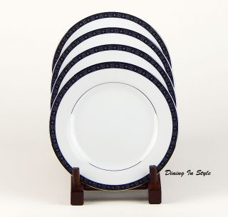 Noritake Peking,  Set Of 4 Bread Plates,  Black & Platinum 2229