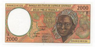 Central African States Cameroun 2000 Francs 1998 Pick 203 E E Aunc