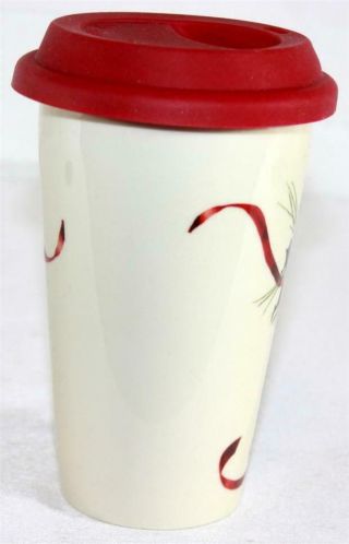 Lenox American by Design winter Greetings Red Cardinal Signed Travel Cup mug 3
