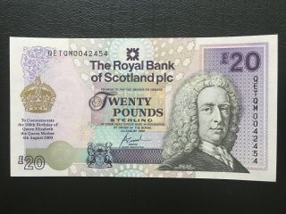 The Royal Bank Of Scotland 2000 £20 Twenty Pounds Banknote Unc S/n Qetqm0042454
