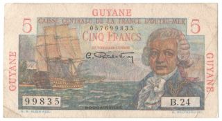 French Guiana 5 Francs 1947 P - 19