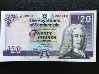 The Royal Bank Of Scotland 1998 £20 Twenty Pounds Banknote Unc S/n A98 928119