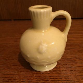 Vtg Gloss Ivory Usa Shawnee Pottery 2.  75 " Miniature Mini Pitcher Vase Bug Jug