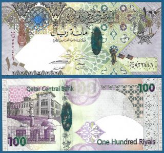 Qatar 100 Riyals P 26 Nd (2007) Unc Low Combine