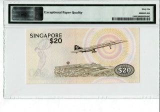 SINGAPORE P 12 1979 20 DOLLARS PREFIX A PMG 66 EPQ GEM UNC 2