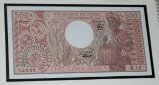 Chad,  500 francs,  1984 P - 6,  Gem UNC United Nations 2