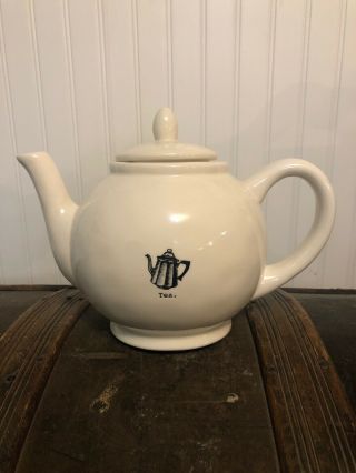 Rae Dunn 2017 Teapot From The Icon Line With Sticker