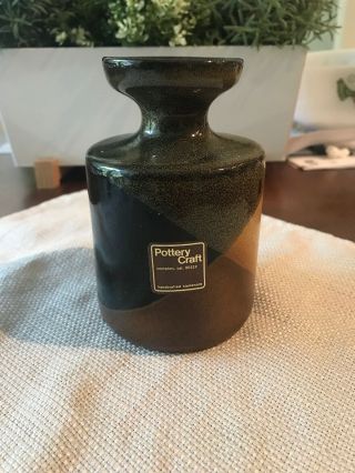 Vtg Mcm Robert Maxwell Drip Vase California Mid Century Pottery Craft 5.  75 " Euc