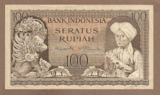 Indonesia: 100 Rupiah Banknote,  (xf),  P - 46,  1952,
