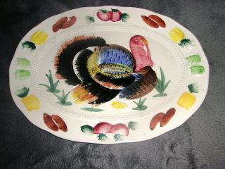 Vintage Turkey Platter Made In Japan 16 " X 12 "