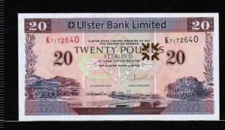 Ireland Ulster Bank 20 Pounds 2012 Unc