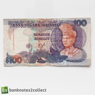 Malaysia: 1 X 100 Malaysian Ringgit Banknote.