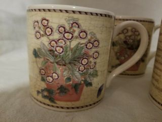 5 Wedgwood Queen’s Ware Sarah’s Garden Strawberry Cream Recipe Coffee Mug Cups