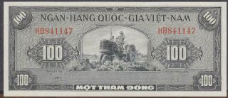 South Vietnam 100 Dong Banknote P - 8 Nd 1955 Unc