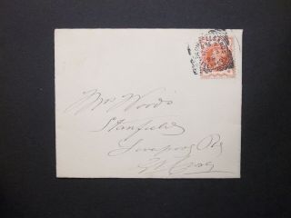 1898 Qv 1/2d Envelope Blundellsands Liverpool 11.  45pm Squared Circle Postmark