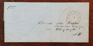 1838 Pre Stamp Entire To John Hughes,  Llanbadarn Vicarage,  Aberystwyth,  Wales