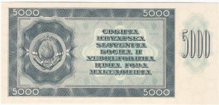Yugoslavia Informbiro 5000 Dinara 1950 P.  67y Unc Proof