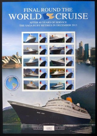 Gb Smilers Final World Cruise Of Saga Ruby Limited Edition 352/1000 Bq822