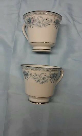 Set Of 2 Vintage Noritake Blue Hill Coffee/tea Cups