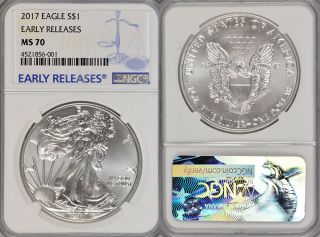 2017 Ngc Ms70 Early Releases.  999 Fine Silver American Eagle Coin