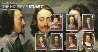 House Of Stuart Kings & Queens Presentation Pack 443 Plus Mini Sheet Of 4 Stamps