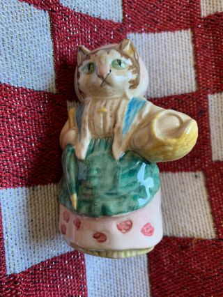 Vintage Beatrix Potter Cousin Ribby Cat 1970 Beswick England Collectible Figure