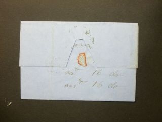 GB Lancashire 1856 QV 1d red Wrapper 466 LIVERPOOL Spoon postmark to London 2
