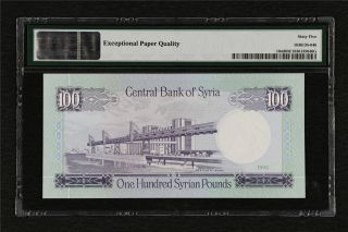 1990 Syria Central Bank 100 Pounds Pick 104d PMG 65 EPQ Gem UNC 2