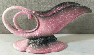 Rare Vintage Hull Pottery Ceramic Pitcher Pink Splatter Model W10 - 11 " Usa Vgc