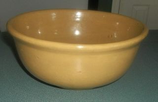 Vintage Antique Yellow Ware Pottery Farm Kitchen Bowl
