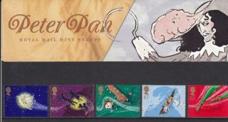 Gb 2002 Peter Pan Presentation Pack No.  337 Mnh Sg 2304 - 2308 Stamp Set 337