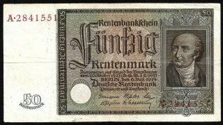 50 Rentenmark From Germany 1934 M5