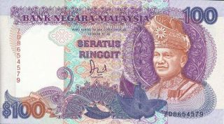 Bank Negara Malaysia 100 Ringgit Nd (1987) Choice U