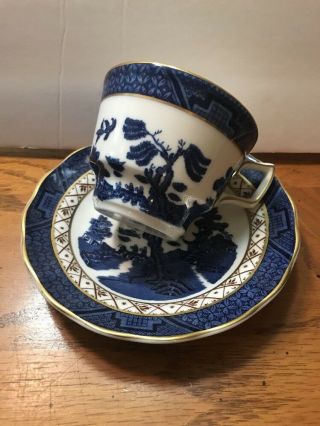 Royal Doulton Teacup And Saucer Set Booths Real Old Willow 1981 Cond