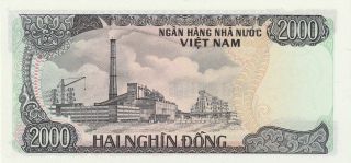 VIETNAM 2000 DONG BANKNOTE 1987 (1988) P.  103a UNCIRCULATED 2