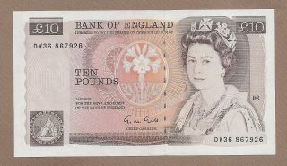 Great Britain: 10 Pounds Banknote,  (unc),  P - 379e,  1988 - 91,