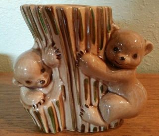 Vintage Royal Haeger Pottery Koala Bear Planter Vase Sculpture Flower Pot