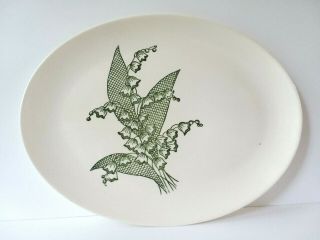 1950s Stetson Usa China Lily Of The Valley Platter Vintage Serving Dish