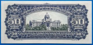Yugoslavia,  50 dinara 1965,  SMALL SIZE SER.  NUMBERS,  UNC 2