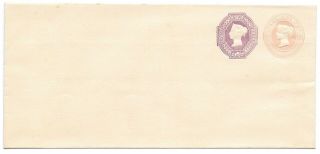 Gb Qv Postal Stationery Envelope With 6d & 1d Stamps 7.  5 " X3.  5 " - Vgc