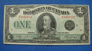 1923 Dominion Of Canada $1.  00 One Dollar Large Size Note