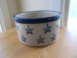 Marshall Pottery Flat Base Bowl Dish With Star Design