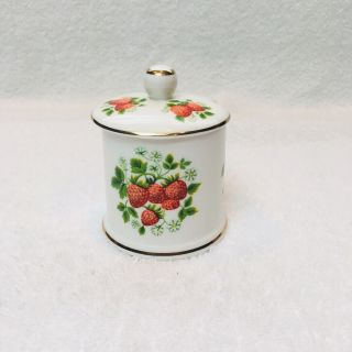 Fortnum & Mason Porcelain Strawberry Jam Jar,  Piccadilly London England