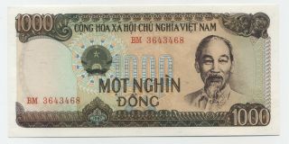 Viet Nam Vietnam 1000 Dong 1987 Pick 102.  A Unc Uncirculated Banknote