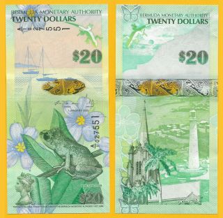 Bermuda 20 Dollars P - 60b 2009 Unc Banknote