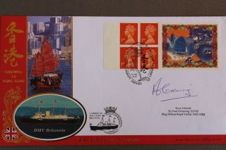 1997 Farewell To Hong Kong Fdc - Signed By Rear Admiral Sir Paul Greening