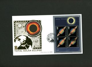 1999 Total Solar Eclipse Falmouth Benham Gold 500 Series Official Fdc
