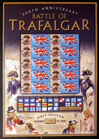 Gb Smilers Sheet Battle Of Trafalgar 200th Anniversary Limited Edition Ns10