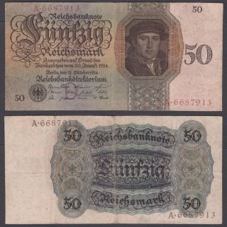 Germany 50 Reichsmark 1924 (vf) Banknote P - 177